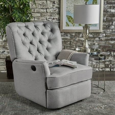 fabric power recliners reclining sofa noble house salvatore tufted fabric power reclinerlight grey fabric power recliners reclining sofa noble house salvatore tufted fabric power reclinerlight grey